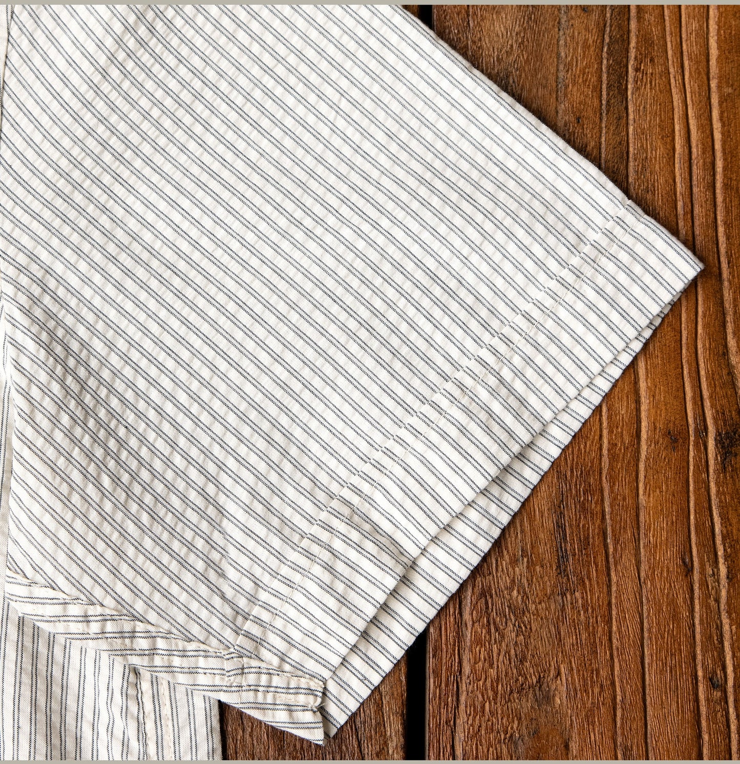 △ヴィンテージ復刻 コットンストライプ 半袖 イタリアンカラーシャツ▽S~3XL
