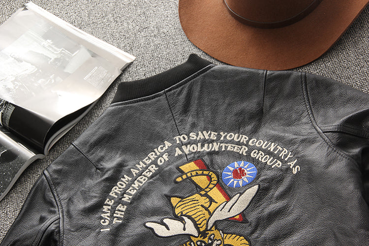 カウレザーFLYING TIGERS MA-1 フライトジャケット M~4XL
