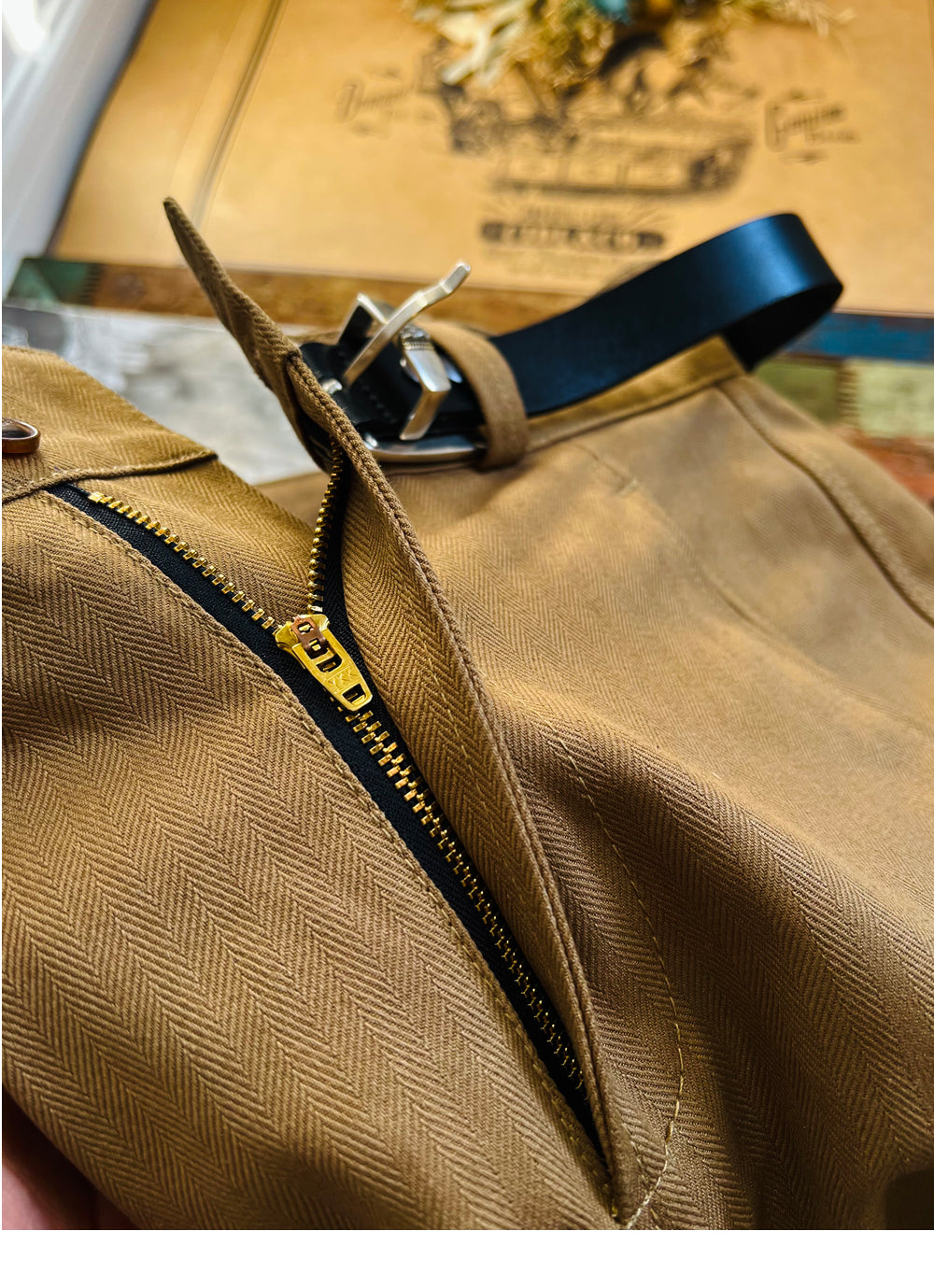 フランス軍M-47前期 復刻 HBTコットンヘリンボーンツイード パンツ/S~3XL