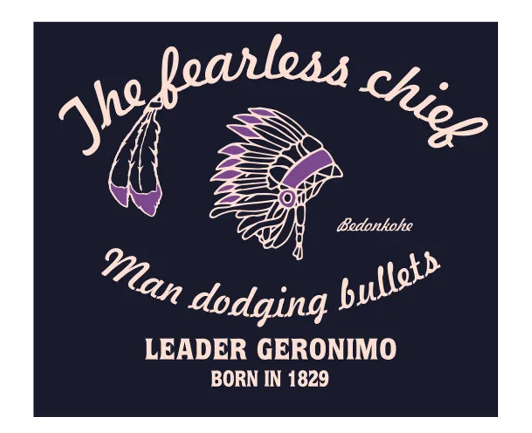 ◆ハーフスリーブ indian GERONIMOプリント Tシャツ◆S~3XL