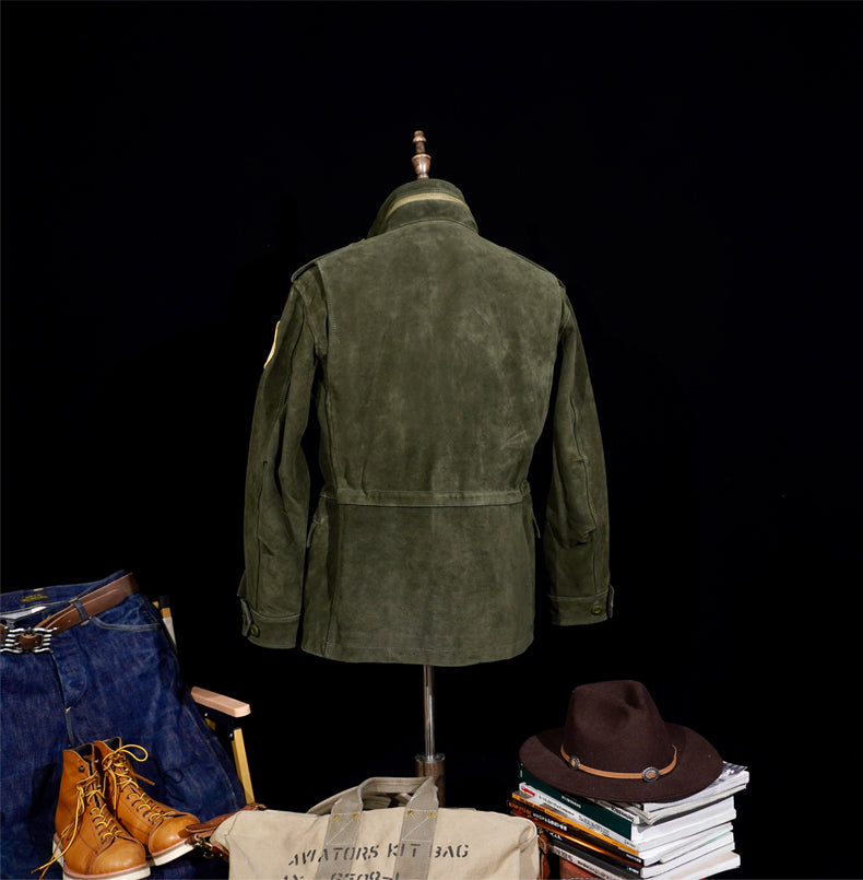 3色展開▲TAXI DRIVER トラヴィスモデル▲ビンテージ復刻 スウェード M-65 ジャケット▼L~3XL
