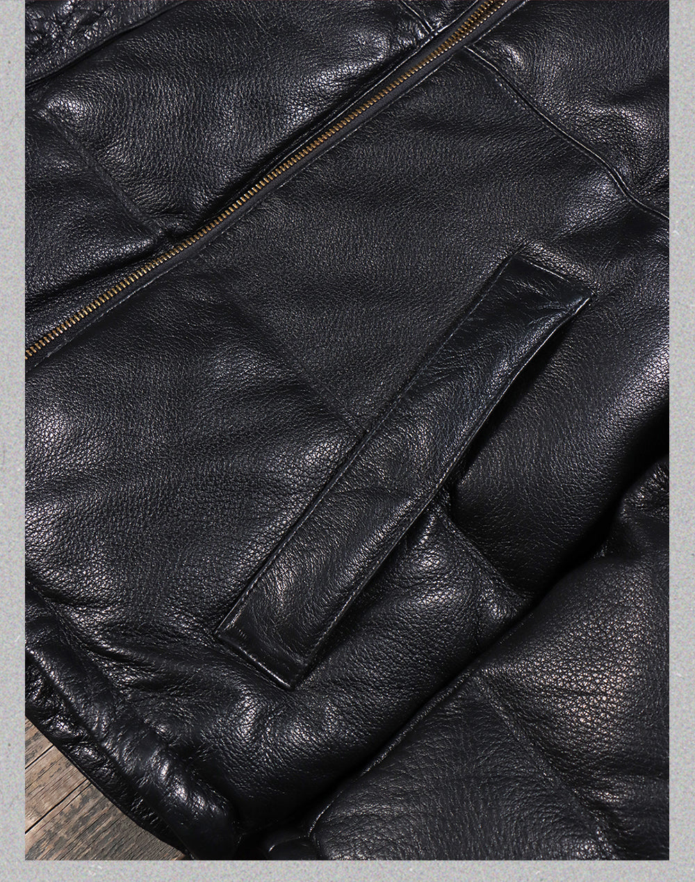 ◇ゴートレザー ブラックレザーダウンジャケット◇ M~5XL