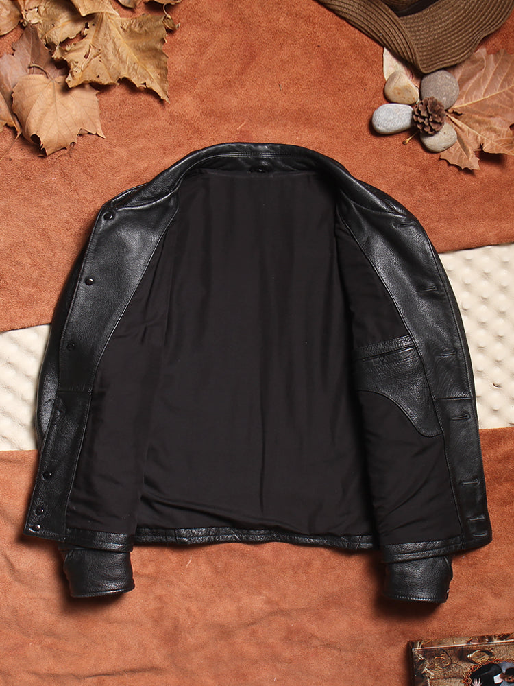☆コンチョボタン カウレザーウエスタンジャケット☆M~5XL