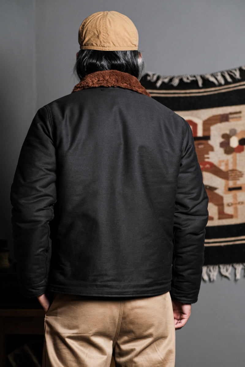 ☆ヴィンテージ 復刻 N-1 ウールアルパカ混総ボア USNデッキジャケット☆S~3XL
