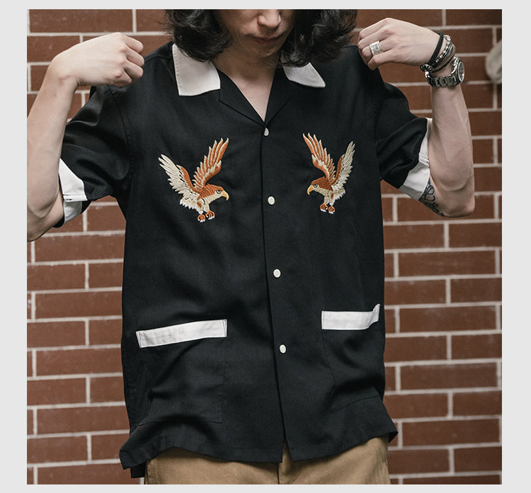 2色展開★ヴィンテージ復刻 ハーフスリーブ スカシャツ★S~2XL