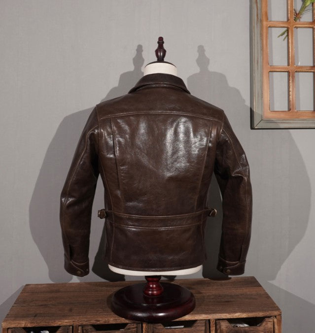 1930's VINTAGE復刻 カウレザー シングルライダースジャケット S~5XL
