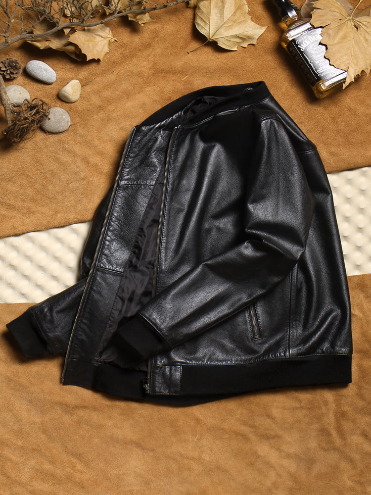 昨シーズン物売り切りセール★シープレザー ブルゾン★S~6XL