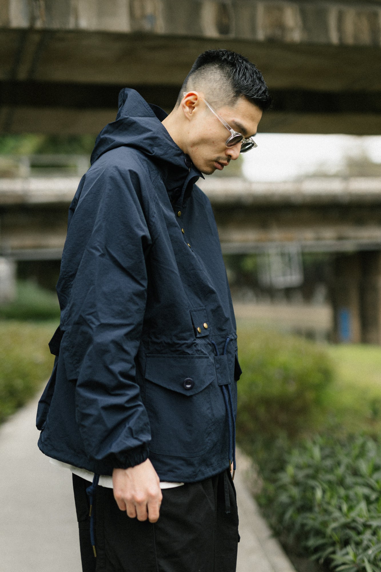 2色展開△ROYAL NAVY RAF復刻 modifiモデル コットンヘリンボーン スモックパーカー ▽