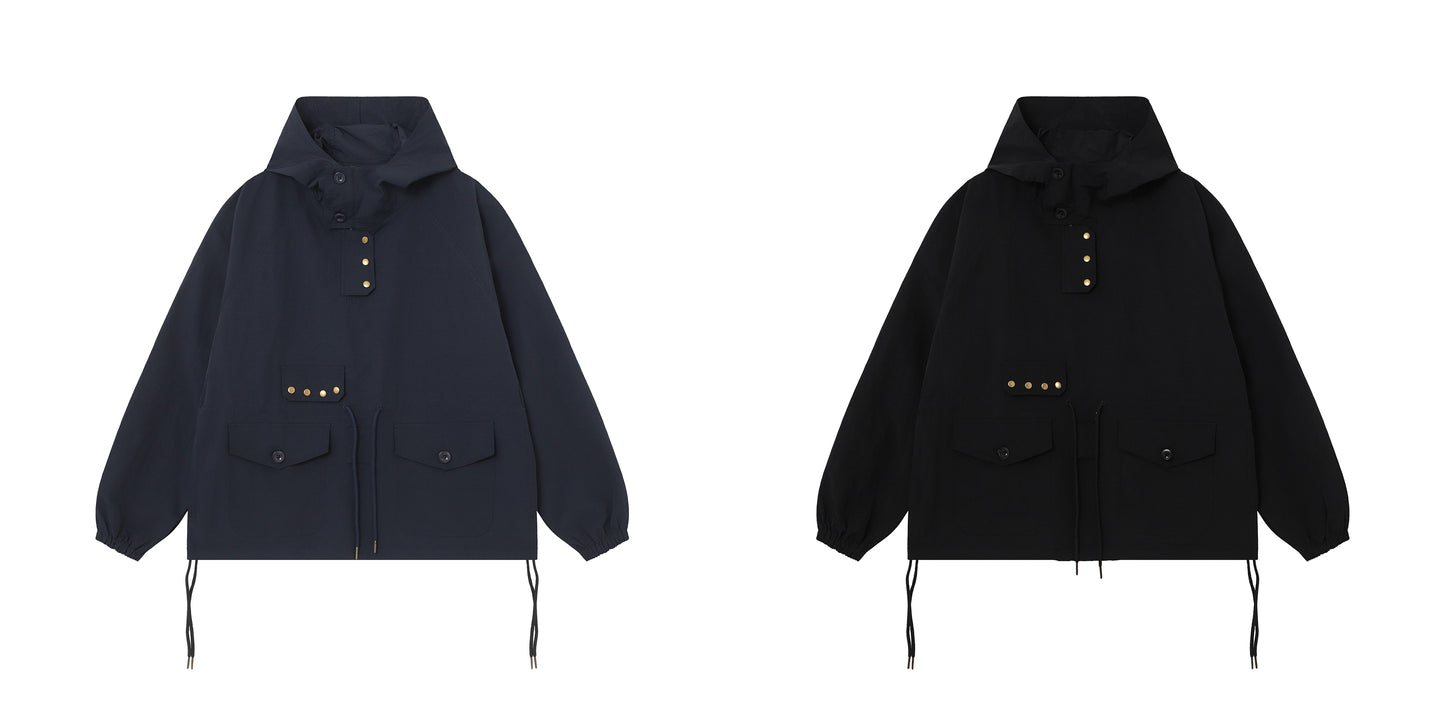 2色展開△ROYAL NAVY RAF復刻 modifiモデル コットンヘリンボーン スモックパーカー ▽
