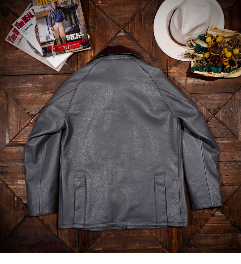 ▲細部のディテールまで完璧な拘り▲ドイツ産カウレザー ジャケット▼S~4XL