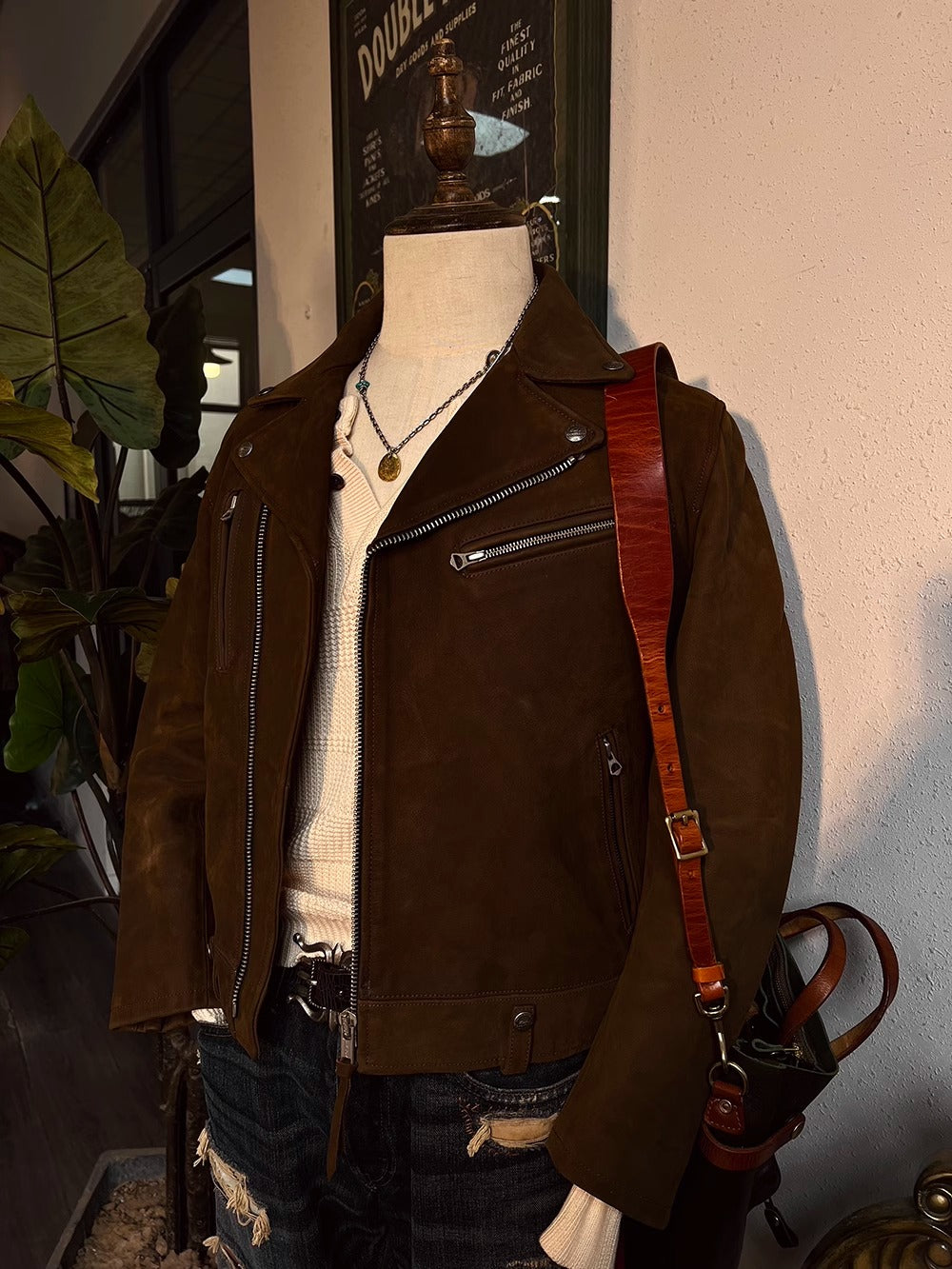 ヴィンテージ50s復刻 カーフレザー ダブルライダースジャケットS~4XL