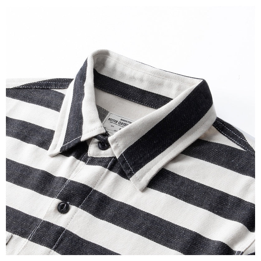 ★ヴィンテージ 復刻 コットン プリズナーシャツ★S~2XL