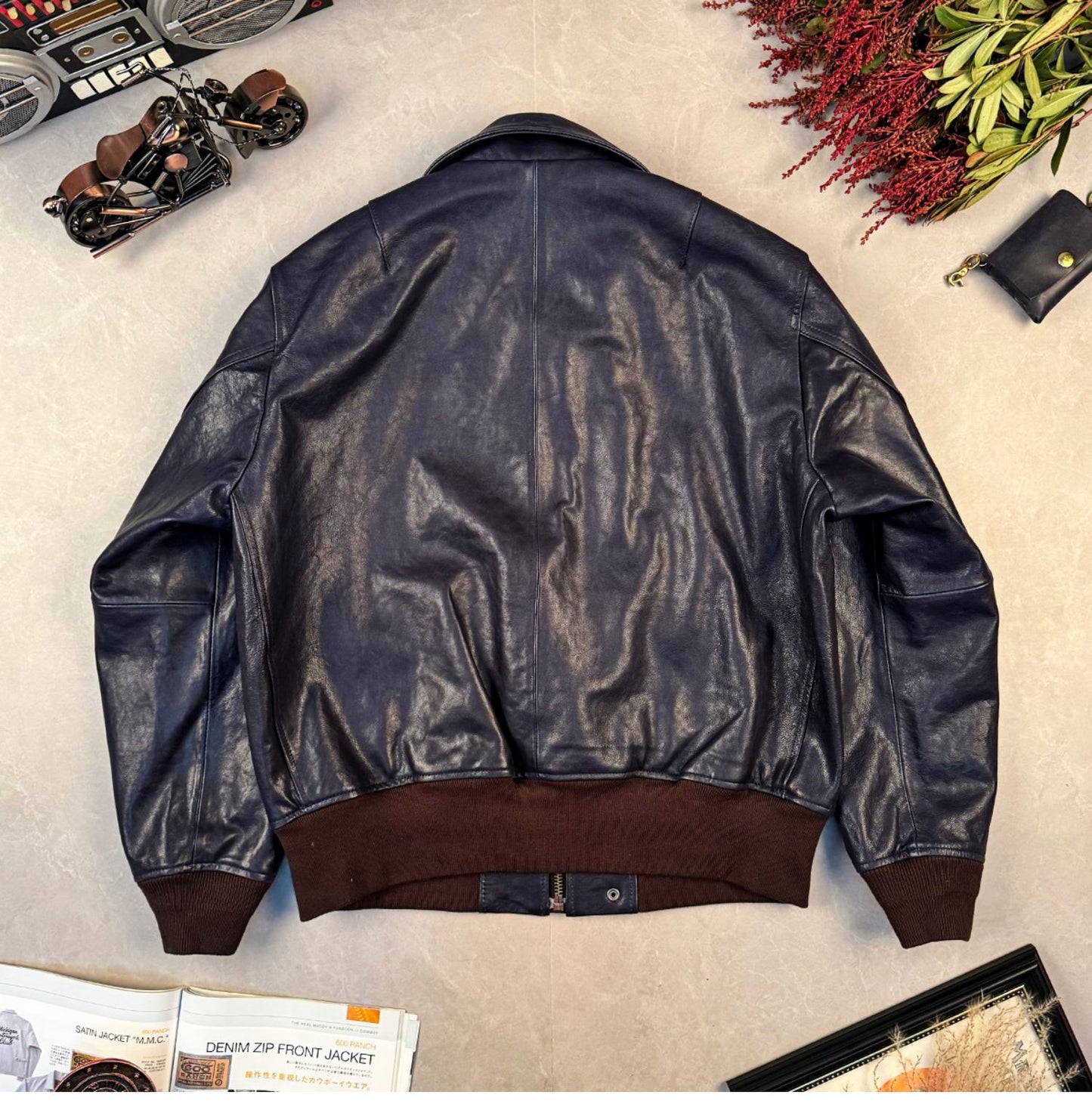 昨シーズン物売り切りセール★4色展開★シープレザー L-2 フライトジャケット★M~2XL