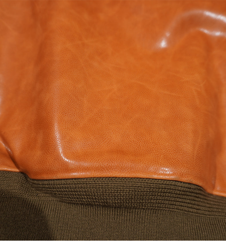 昨シーズン物売り切りSALE◇植物タンニン鞣しカーフレザー A-2フライトジャケット キャメル◇S~4XL