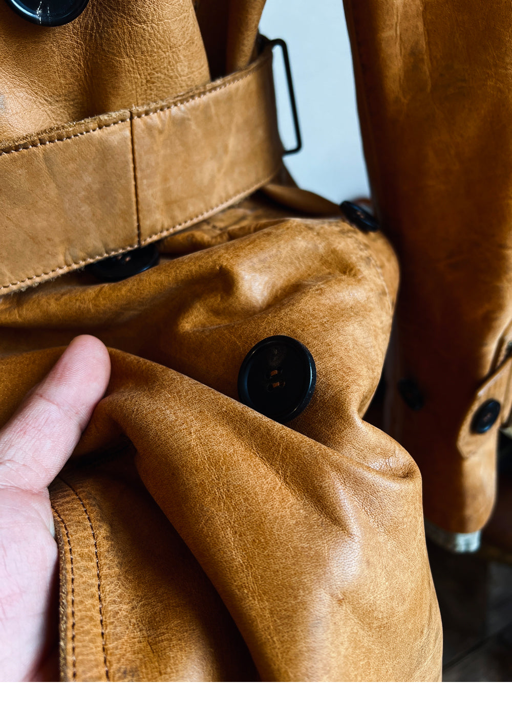 ◇ヴィンテージ復刻 イタリアン カーフレザー モーターサイクルコート◇S~3XL