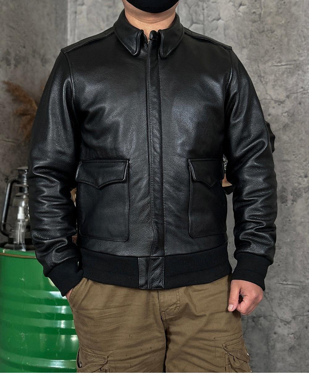 △ヴィンテージ復刻 イタリア産カウレザー使用 A-2ジャケット▽ XL~5XL