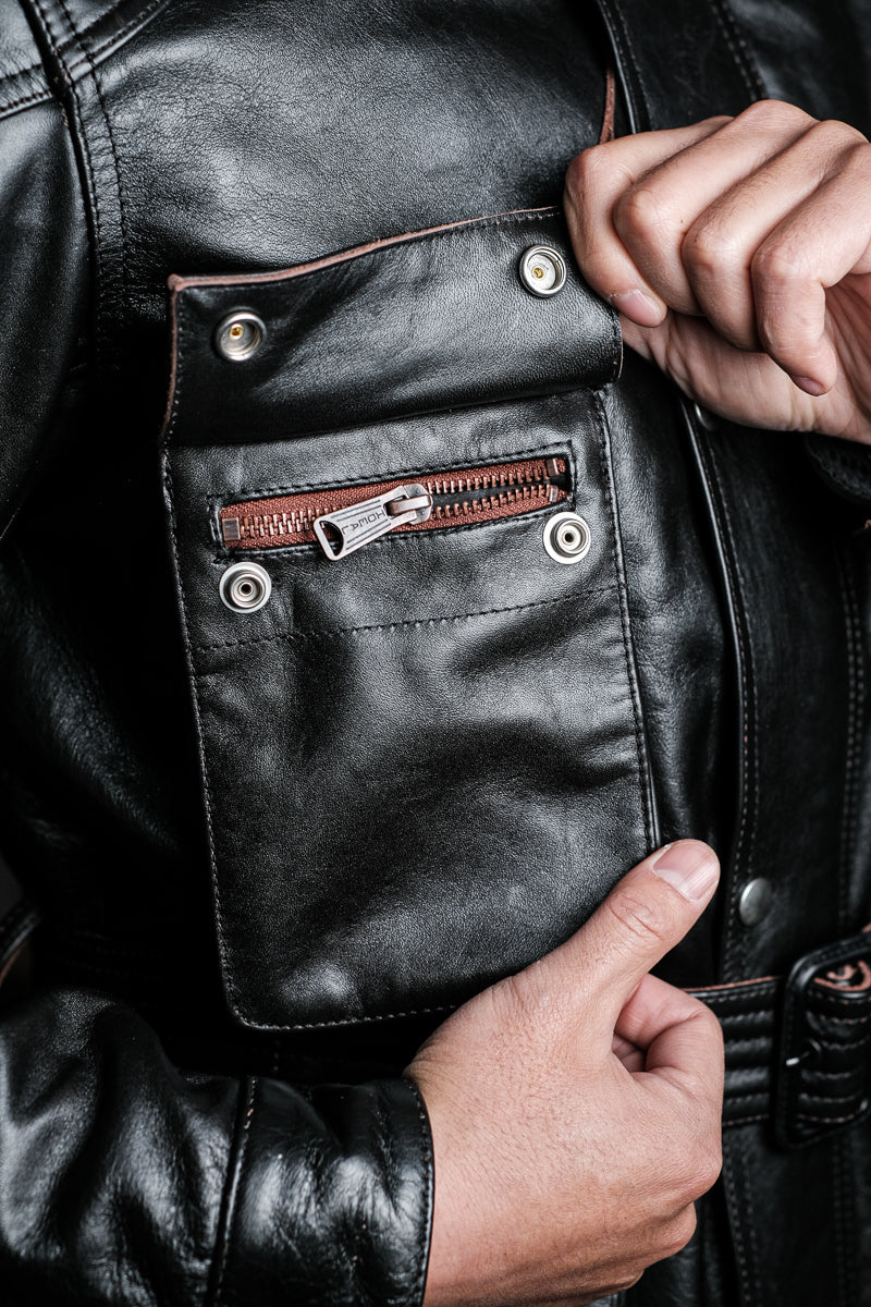 ▲細部のディテールまで完璧な拘り カウレザー ライダースジャケット▼ S~3XL