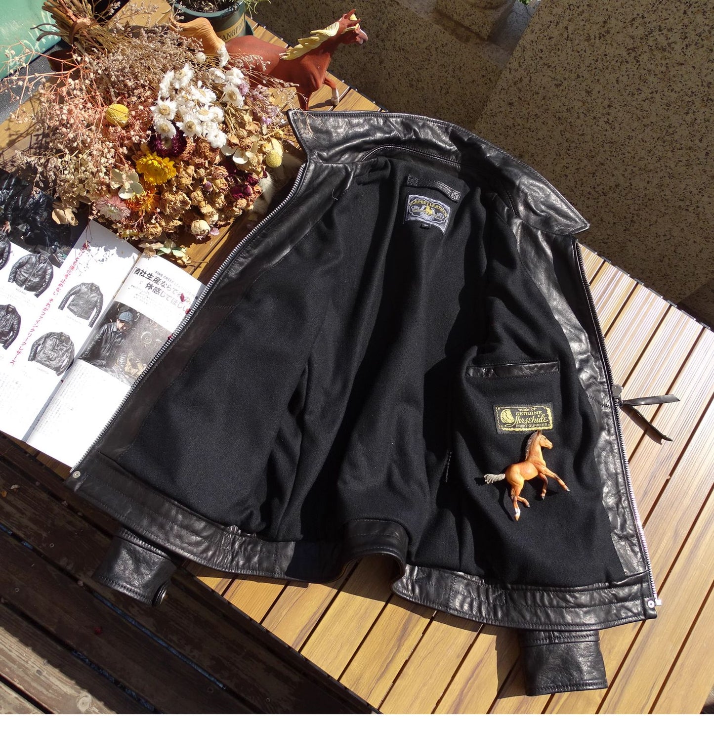 1930's VINTAGE復刻デザインホースハイドレザー スポーツジャケット S~5XL