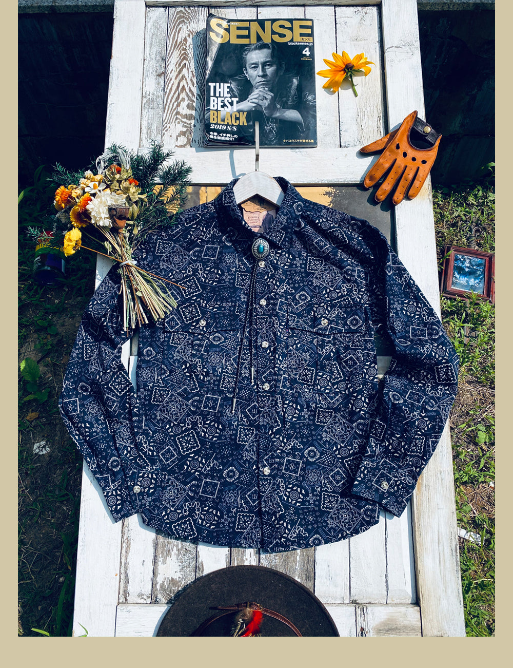 ◆ヴィンテージスタイル バンダナ柄 ロングスリーブシャツ◆ M~3XL