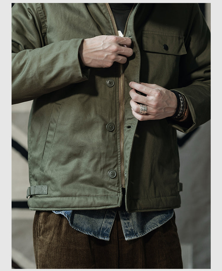 ★ヴィンテージ復刻デザイン U.S.N. A-2 DECK JACKET★S~2XL