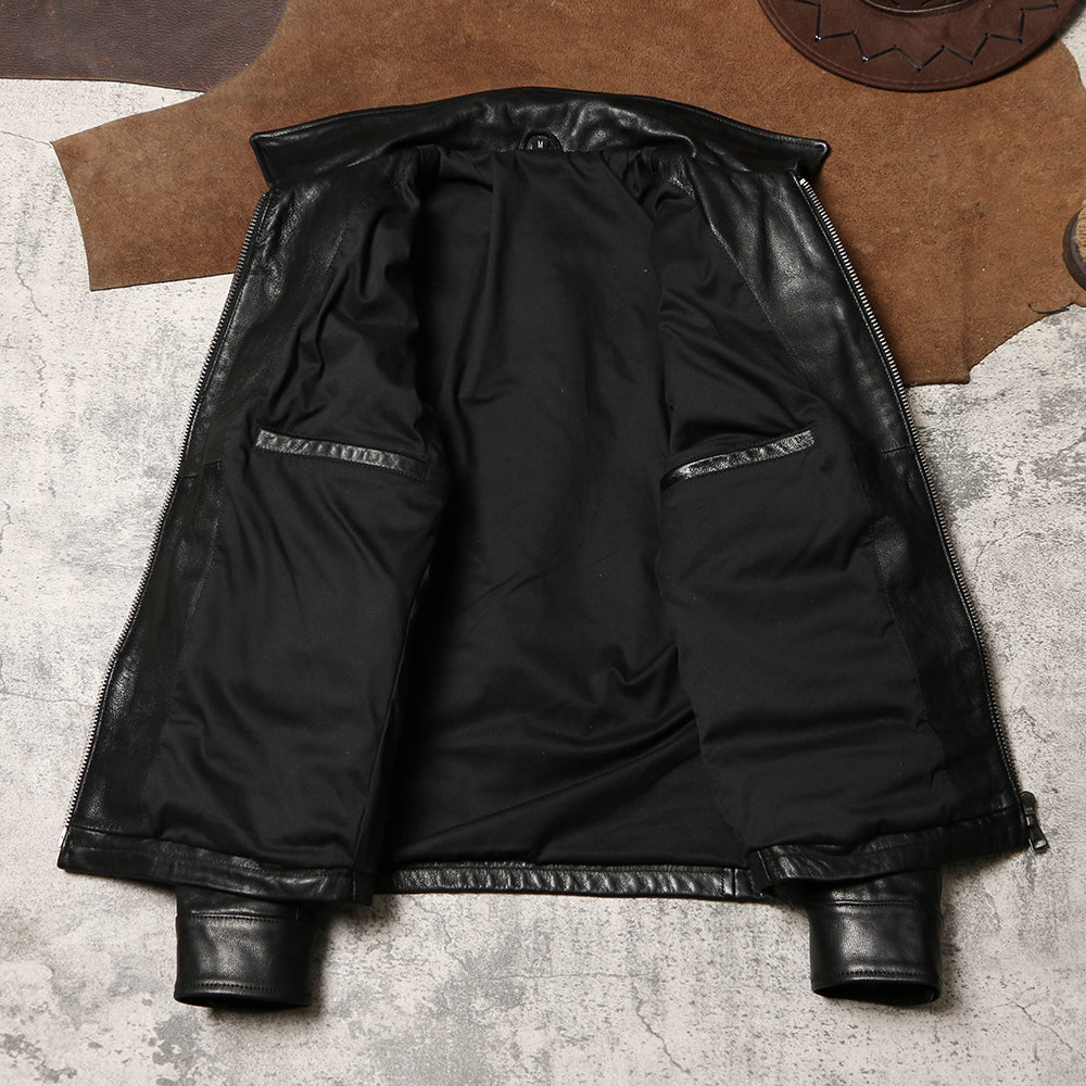 ✩ゴートレザー シングルライダースジャケット✩M~5XL