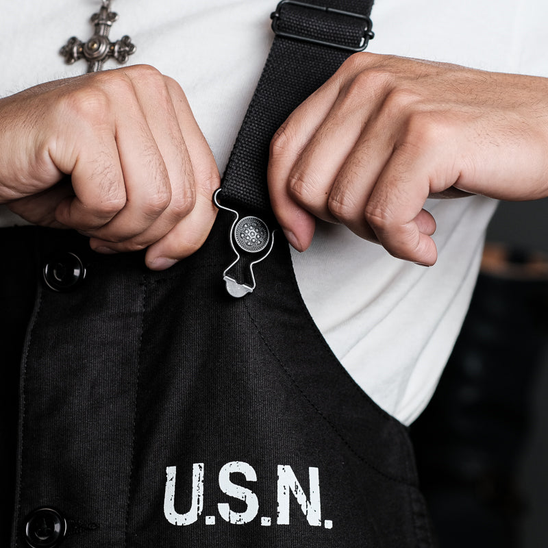 2色展開★40'sヴィンテージ復刻デザイン U.S.NAVY N-2 デッキレインオーバーオール★S~2XL