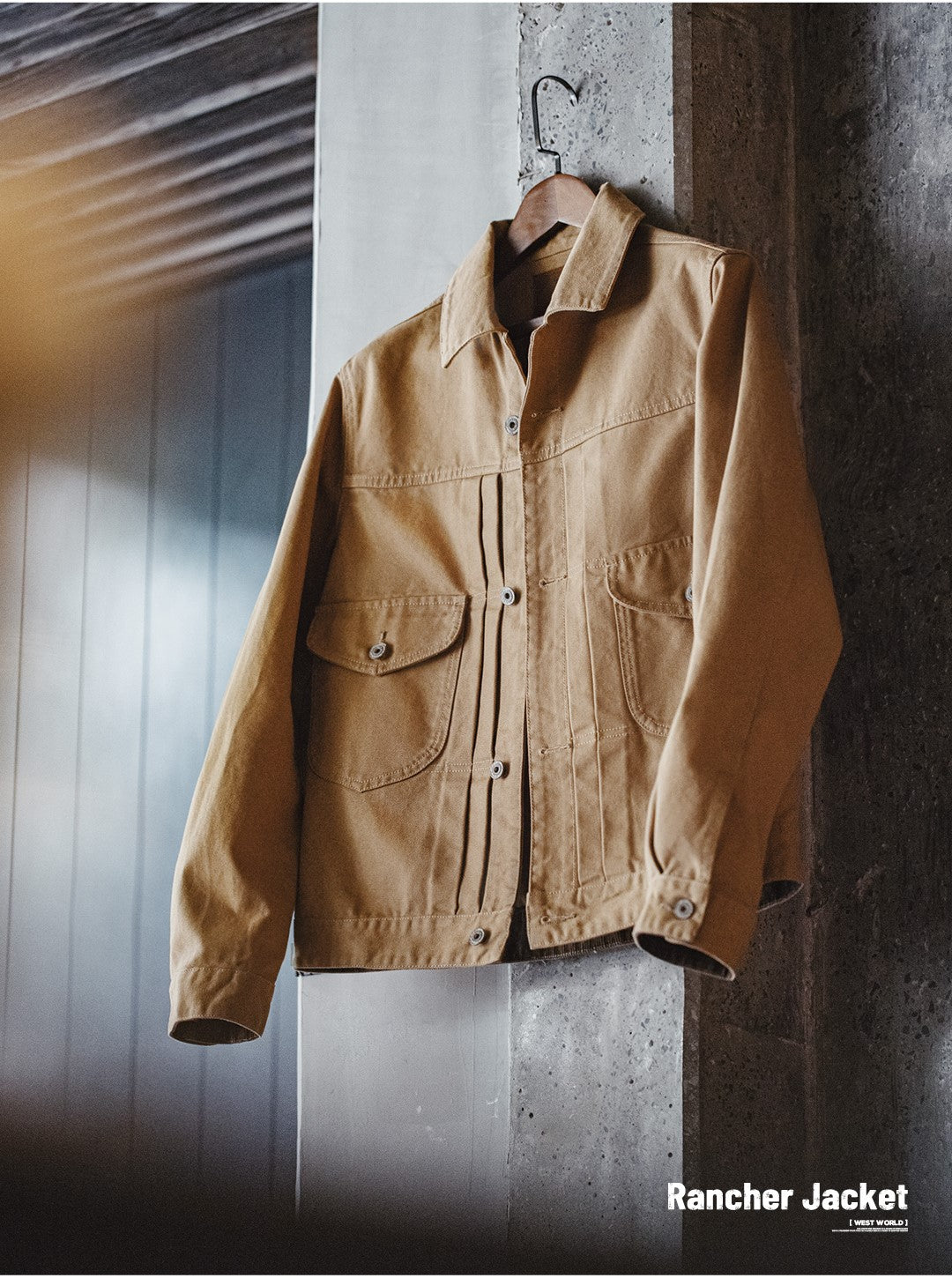 メタルボタン シンチバックのディテールも抜群▲しっかりコットン帆布2ndデザイン ジャケット▼S~2XL
