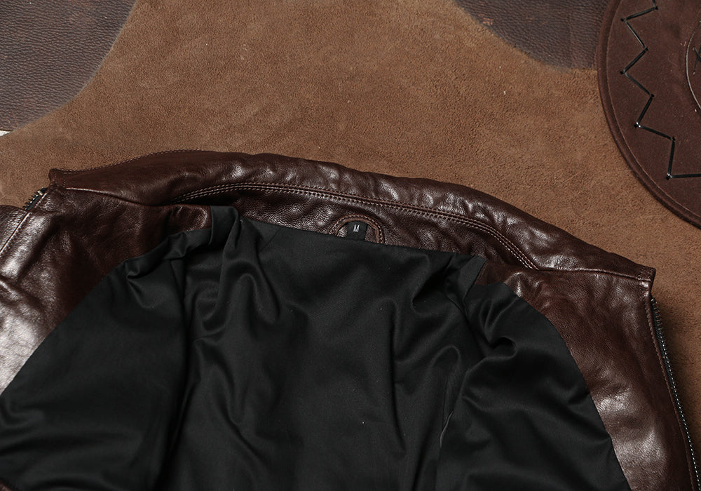 ヴィンテージ復刻スタイル◆オイルゴートレザー ジャケット◆M~4XL