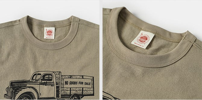2色展開◆色味、プリントの雰囲気もGOOD◆ヴィンテージ復刻 トラックTシャツ◆S~2XL