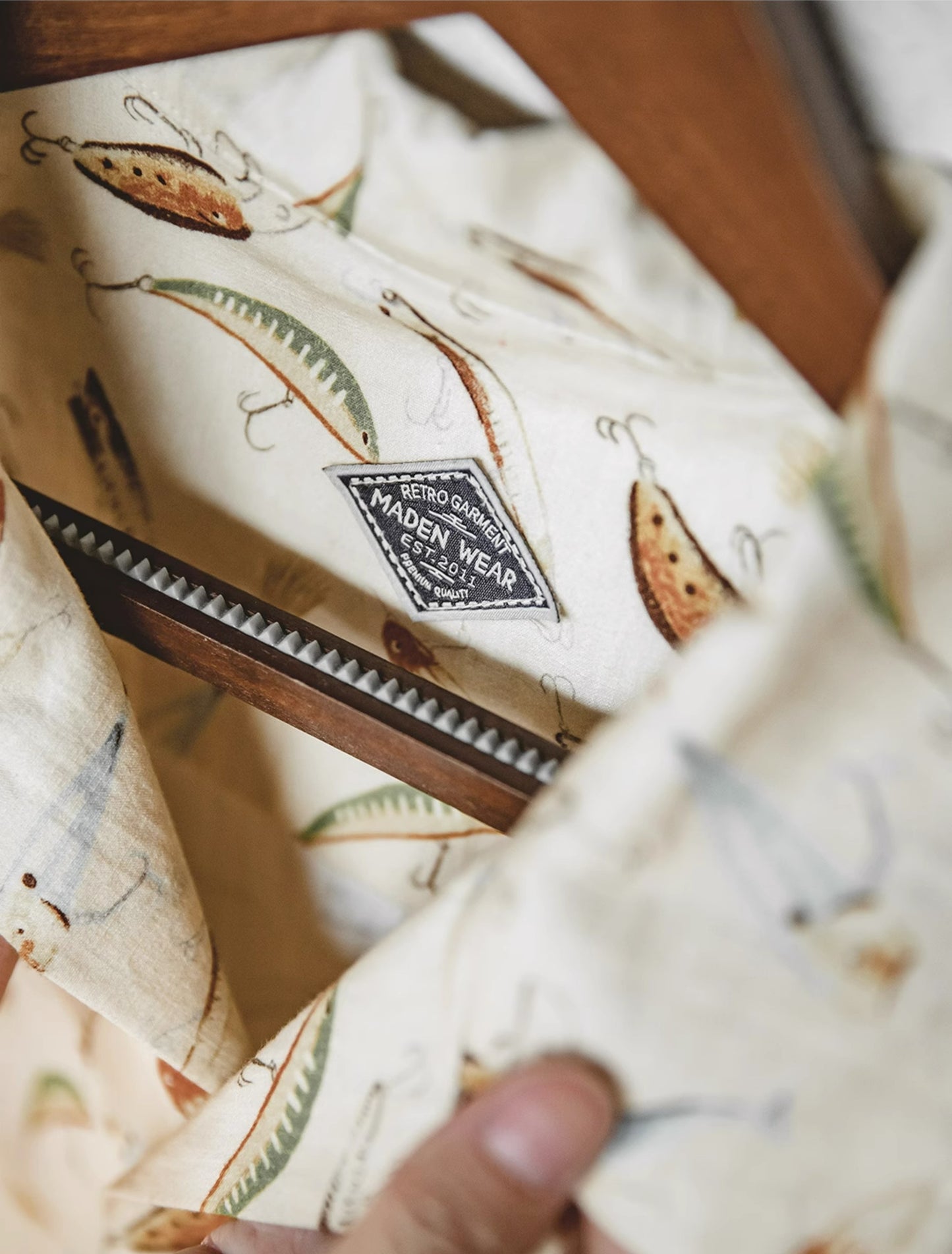 △ヴィンテージ復刻 フィッシュ ルアー プリント 半袖 アロハシャツ▽S~2XL