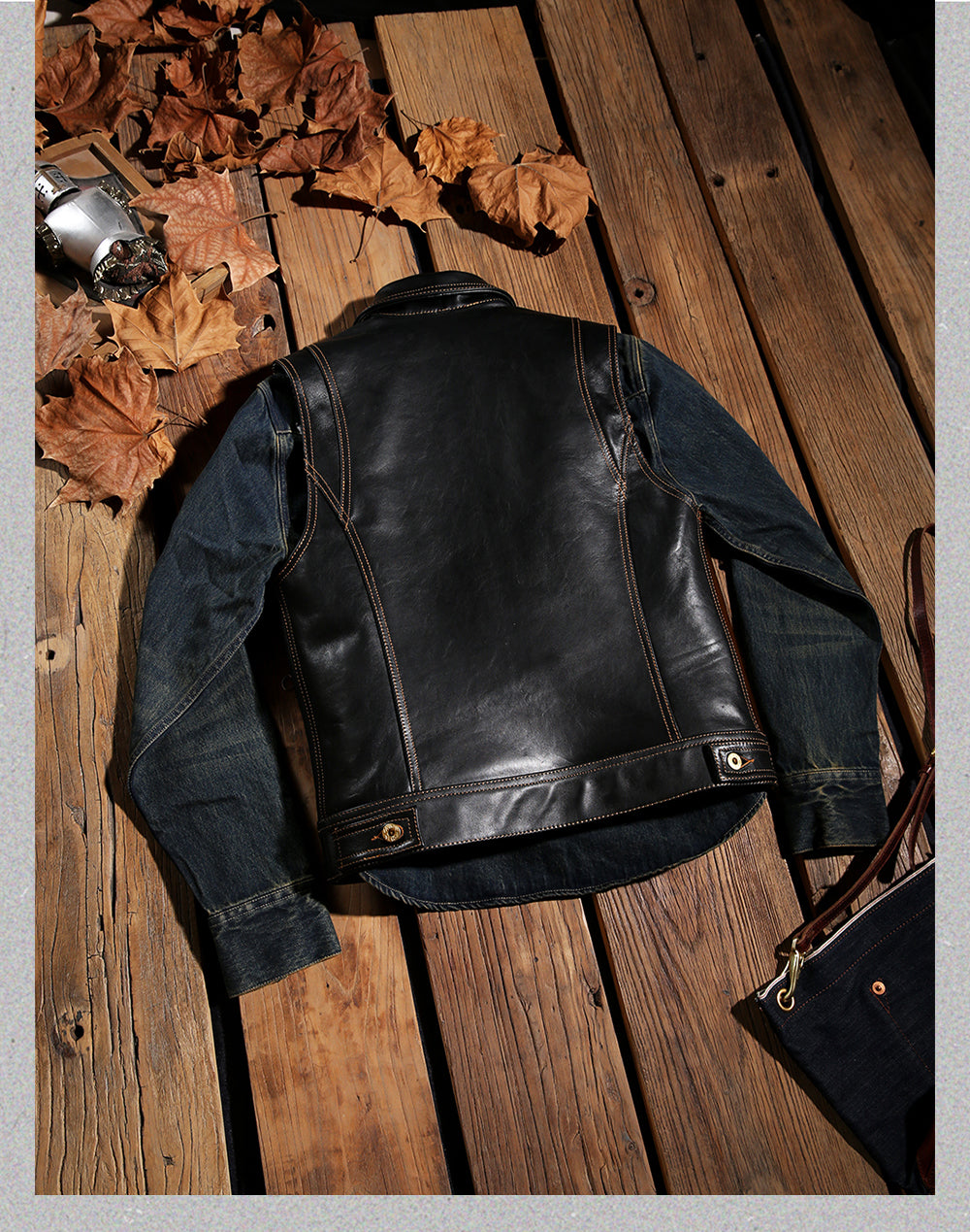 カウレザー ライダースレザーベスト S~4XL