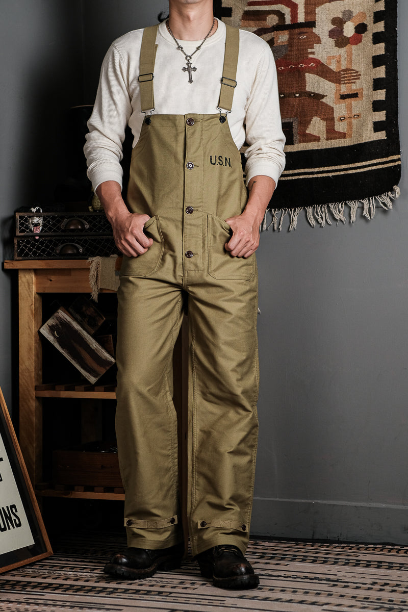2色展開★40'sヴィンテージ復刻デザイン U.S.NAVY N-2 デッキレインオーバーオール★S~2XL