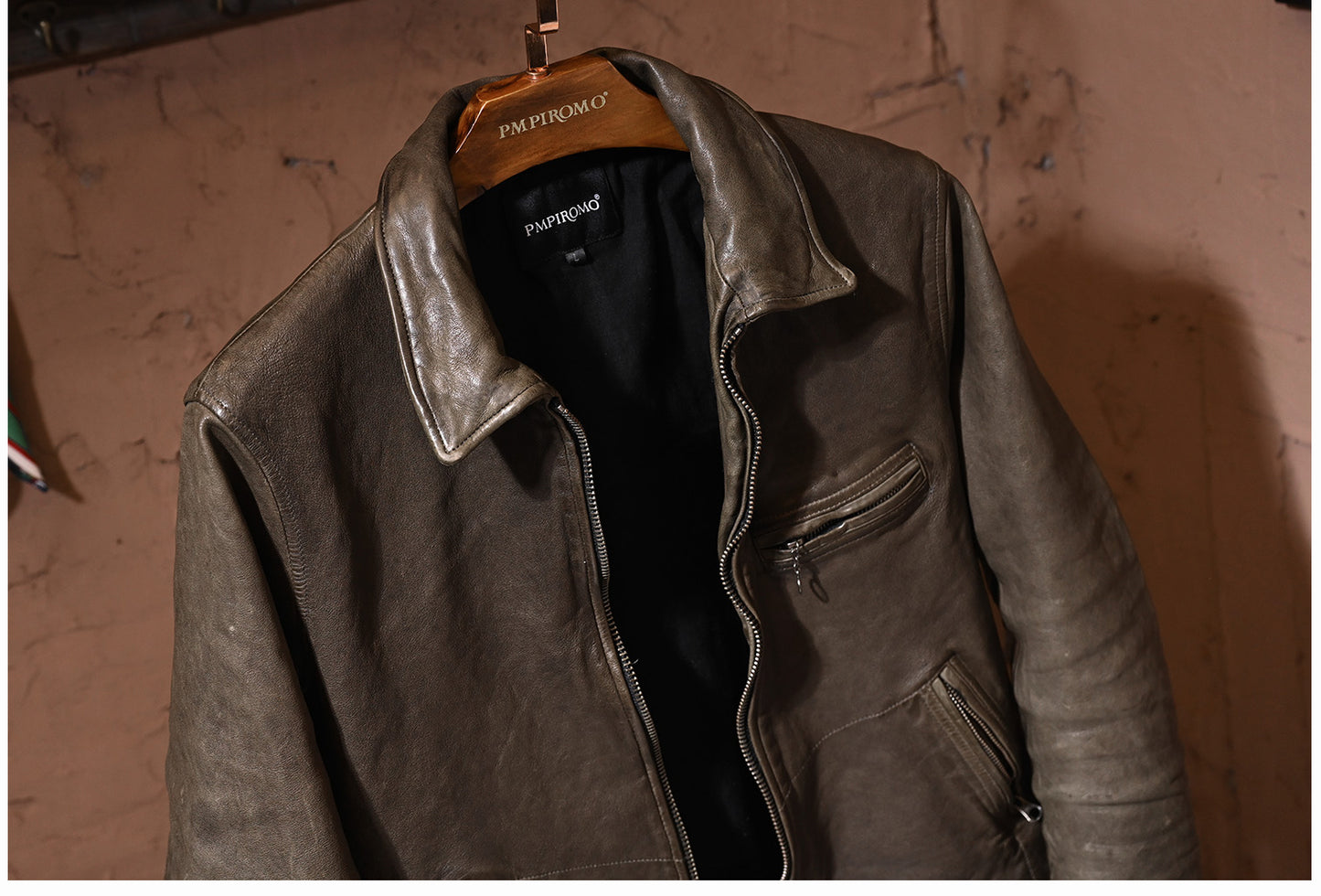 絶妙なヴィンテージ加工◆植物タンニン鞣しシープレザー シングルライダースジャケット◆M~3XL