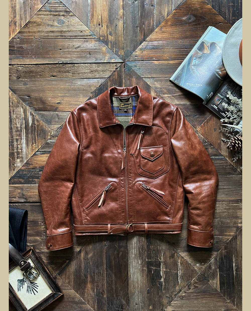 2色展開★カウレザー シングル ライダースジャケット★