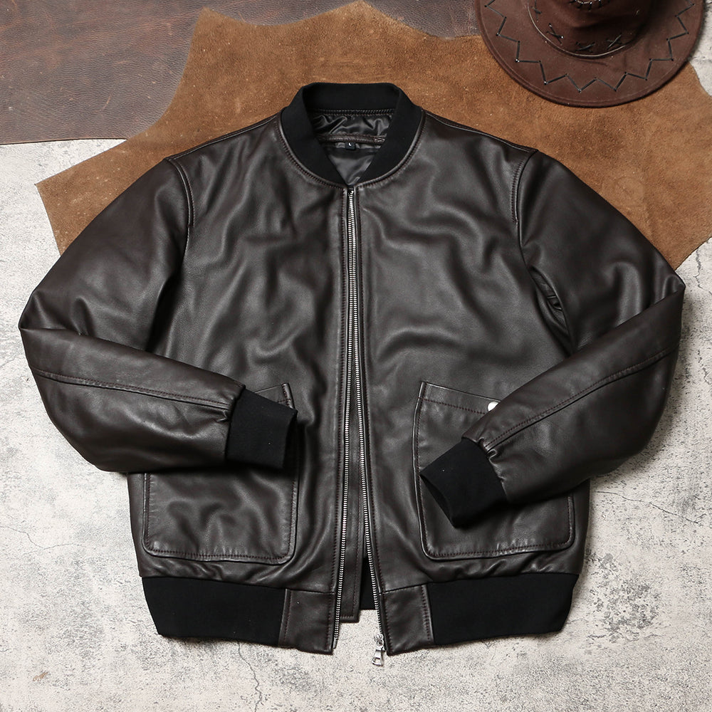 昨シーズン物売り切りセール◇グレーダックダウン使用◇シープレザー ダウンブルゾン◇ L~2XL