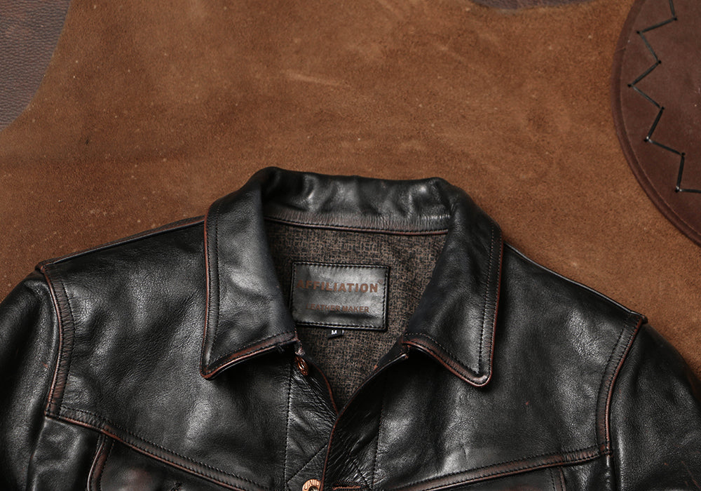 ★ストームライダー型 復刻モデル 茶芯カウレザージャケット★ M~4XL
