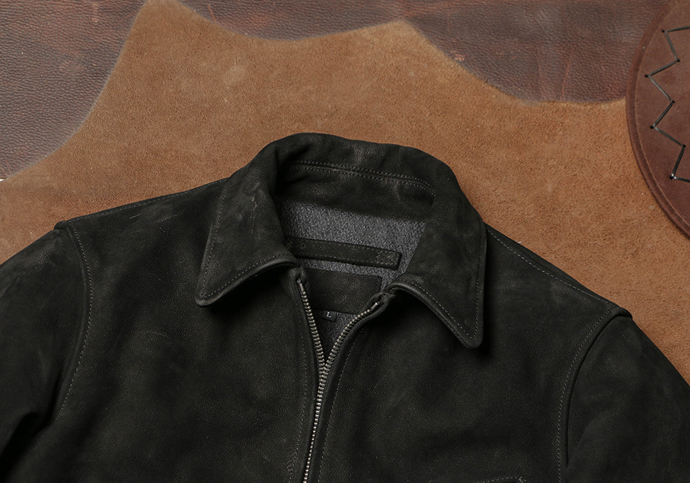 1930’s ヴィンテージ復刻型 ヌバックカウレザー シングルライダース ジャケット M~5XL
