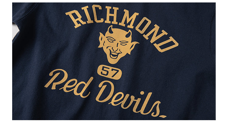 2色展開◆色味、プリントの雰囲気もGOOD◆ヴィンテージ復刻 RICHMOND REDDEVILS プリント Tシャツ◆S~2XL