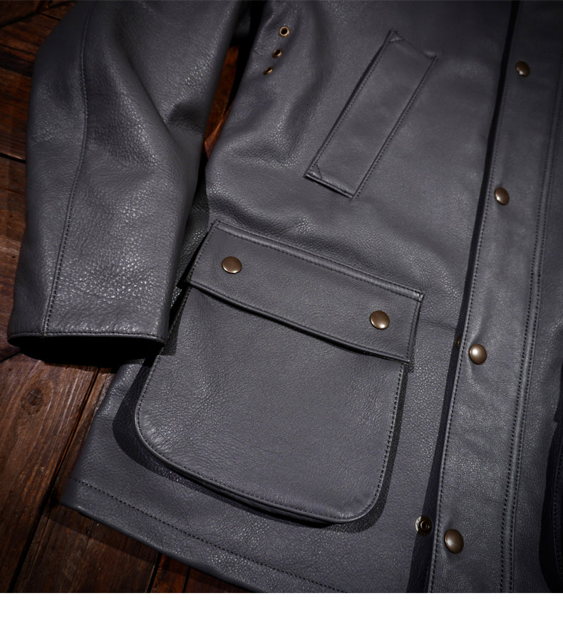 ▲細部のディテールまで完璧な拘り▲ドイツ産カウレザー ジャケット▼S~4XL