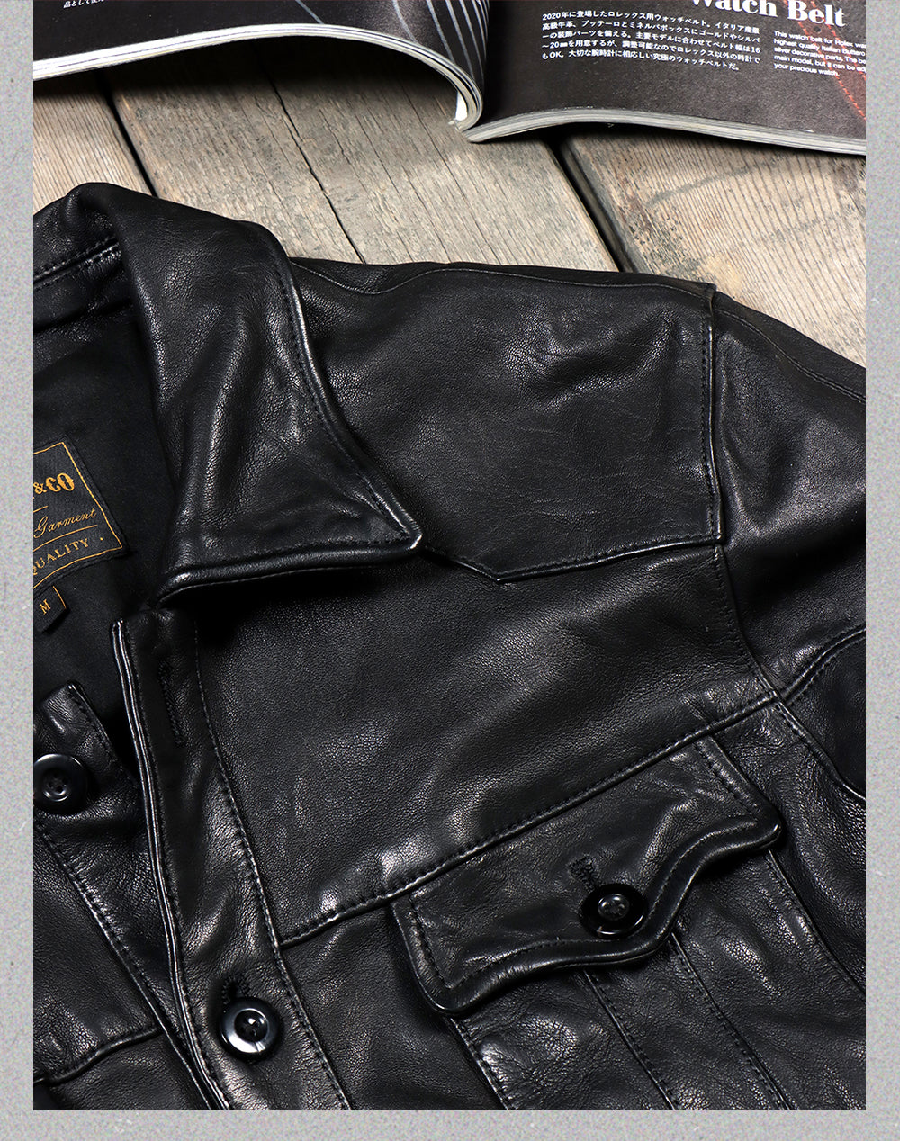 ヴィンテージ復刻スタイル◇植物タンニン鞣しシープレザー ジャケット◇M~3XL