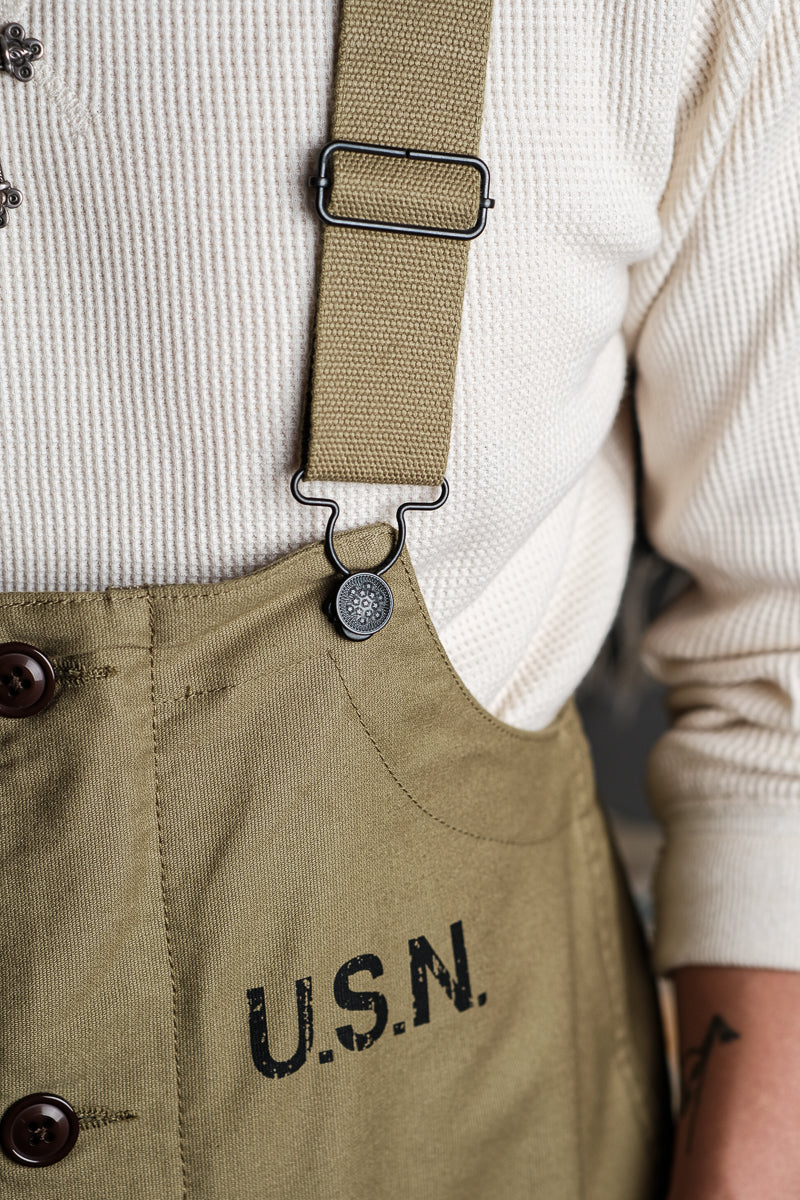 2色展開★40'sヴィンテージ復刻デザイン U.S.NAVY N-2 デッキレインオーバーオール★S~2XL