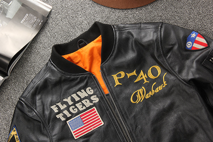 カウレザーFLYING TIGERS MA-1 フライトジャケット M~4XL