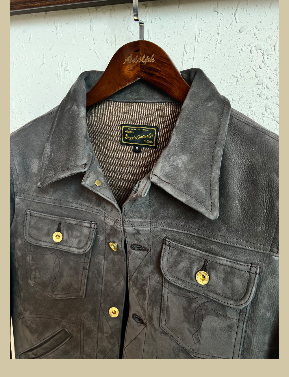 2色展開☆ヴィンテージ復刻 ウエスタンステッチ カウレザーショートジャケット☆M~3XL