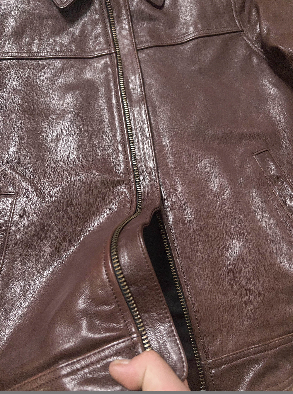 SALEプライス★VINTAGE復刻デザイン 植物タンニンなめし ゴートレザー シングルライダースジャケット★M~5XL ブラウン