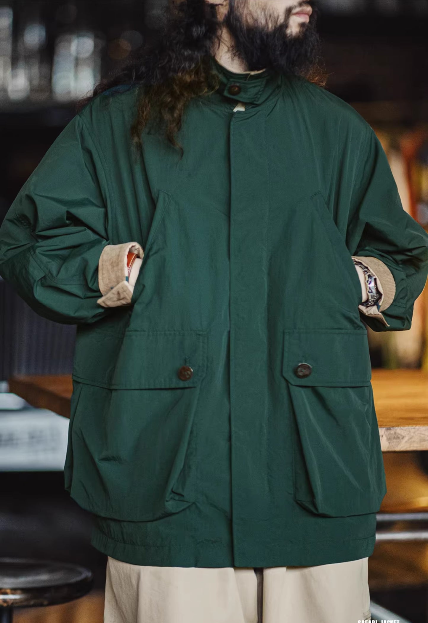 ▲ヴィンテージ復刻 しっかりハリのあるナイロン ハンティングジャケット▼S~2XL