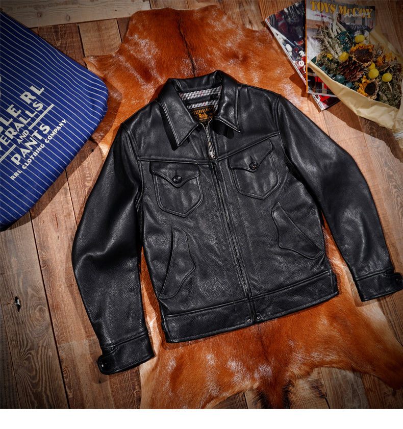 70’s ヴィンテージ復刻 アメリカ産 ウォッシュ カウレザー シングルライダース ジャケット S~4XL