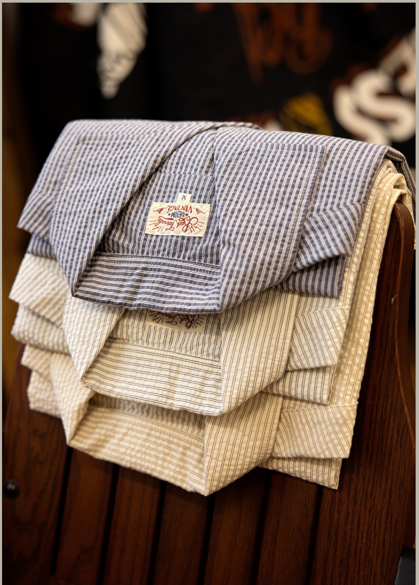 △ヴィンテージ復刻 コットンストライプ 半袖 イタリアンカラーシャツ▽S~3XL