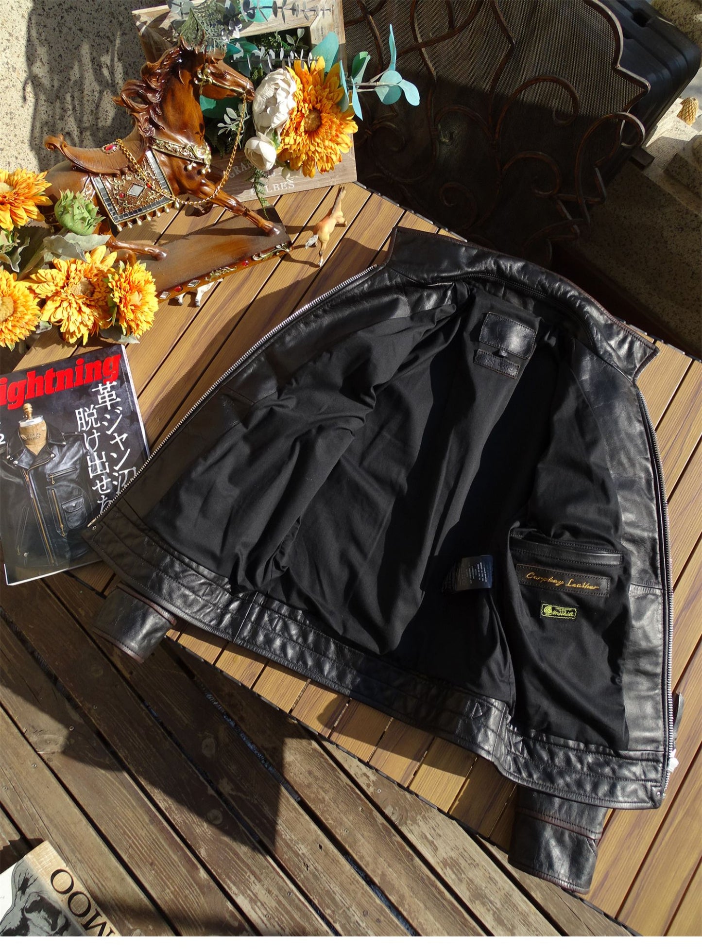 1930's VINTAGE復刻デザインホースハイドレザー スポーツジャケット S~5XL