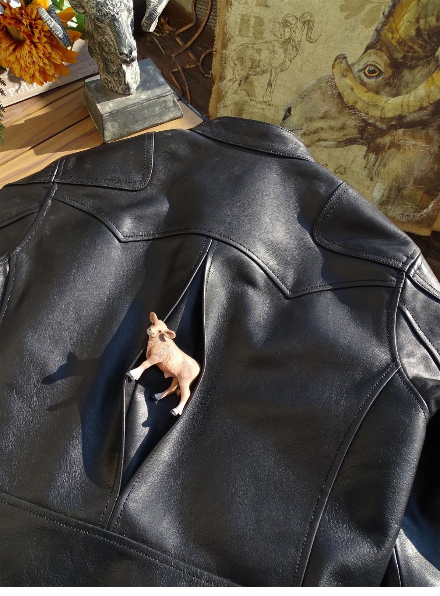 昨シーズン物売り切りセール★イタリア産カウレザー使用 シングルライダースジャケット ★S~5XL