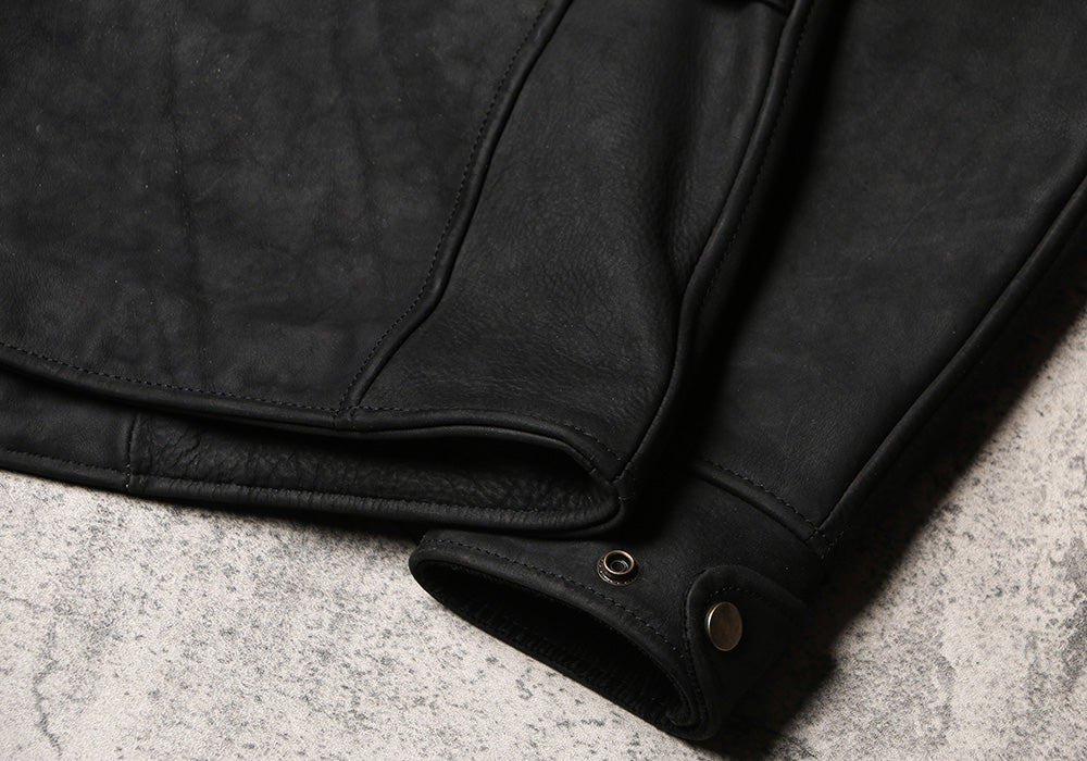 1930’s 復刻型ヴィンテージ加工 カウレザー シングルライダース ジャケット M~5XL